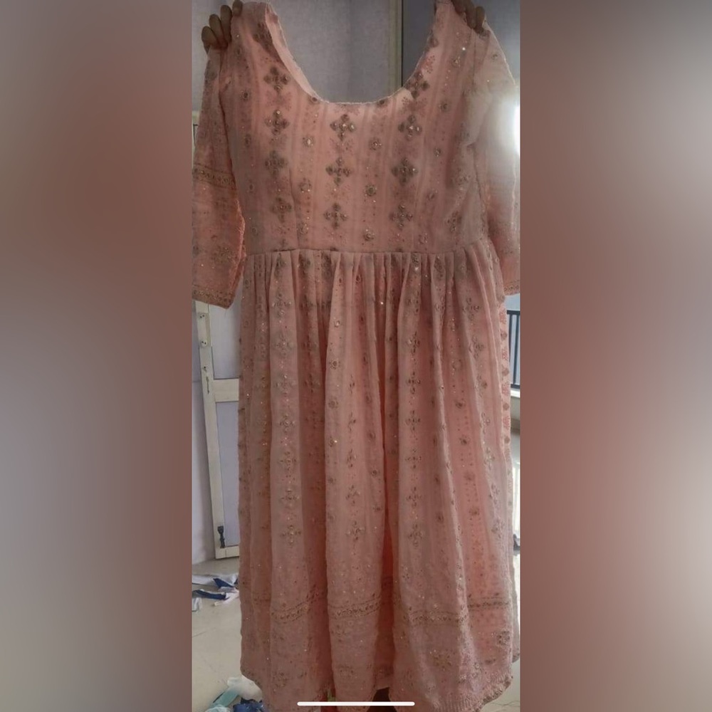 Chikankari anarkali/ embroidered dress